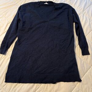 Seraphine Maternity and Nursing Tunic Dark Blue V Neck with zippers